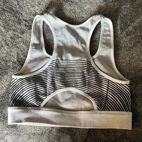 FABLETICS SPORTS BRA STARS & STRIPES BLACK & LIGHT GREY EXTRA SMALL XS - Picture 4 of 14